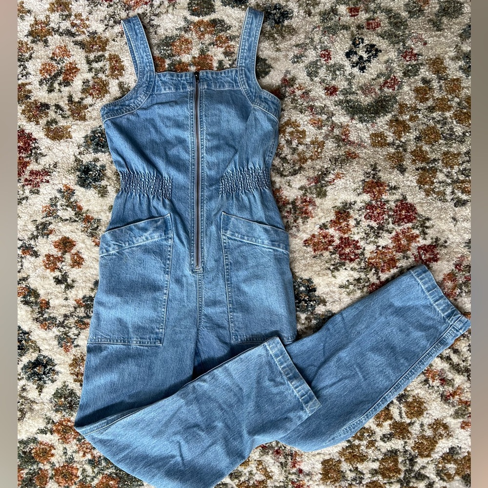 Madewell Light Blue Denim Overalls Jumpsuit - size small